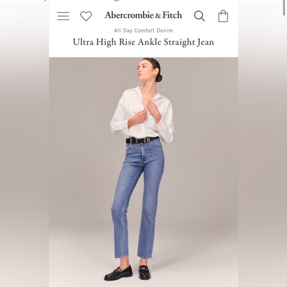 Abercrombie & Fitch Ultra High Rise Ankle Straight Leg Classic Jeans, size 27/4 - Picture 5 of 13